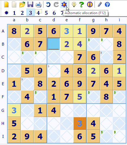 SudokuDragon Auto allocation