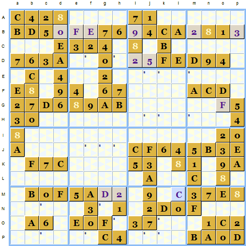 Sudoku Grid 16x16