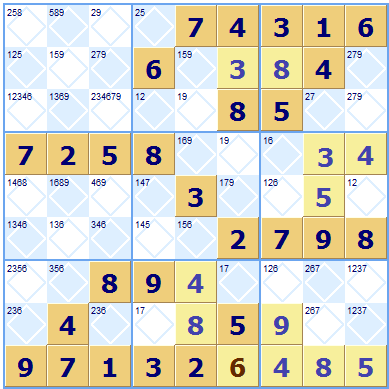 Hard Sudoku - hidden twins