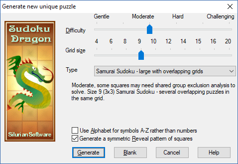 Generate new Sudoku puzzle